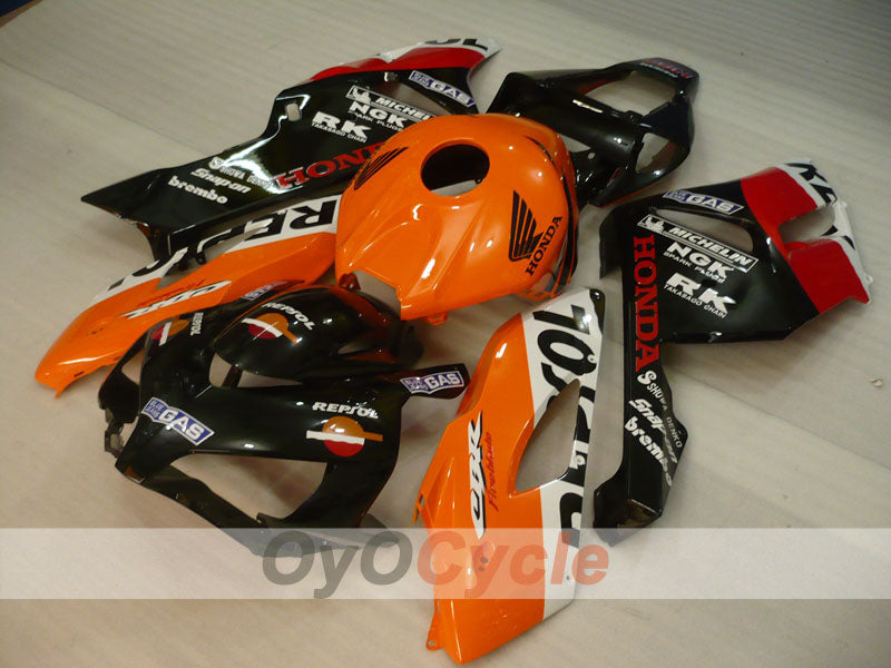 Kit carenado de inyección para CBR1000RR 04-05 - Naranja, Negro - Repsol #OYO87904963 Imagen secundaria del producto