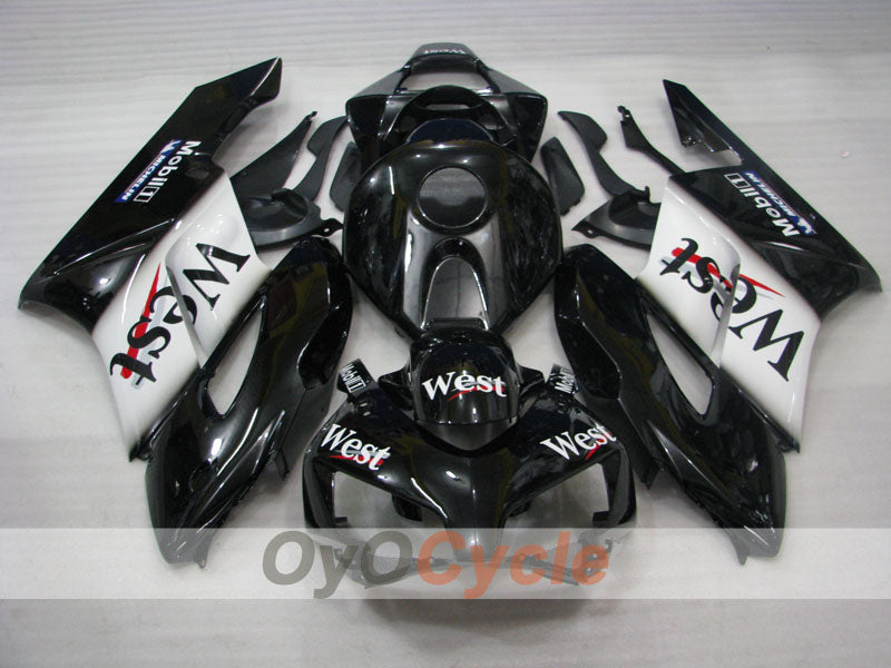 Kit de carenado por inyección para CBR1000RR 04-05 - Blanco, Negro - Oeste #OYO8790497