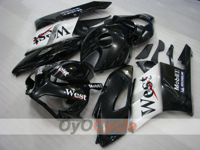 Kit de carenado por inyección para CBR1000RR 04-05 - Blanco, Negro - Oeste #OYO8790497