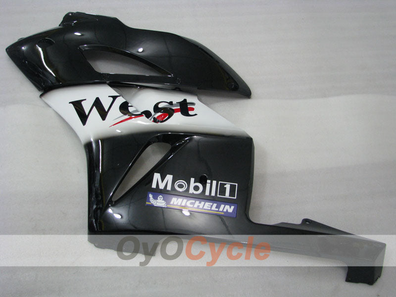 Kit de carenado por inyección para CBR1000RR 04-05 - Blanco, Negro - Oeste #OYO8790497