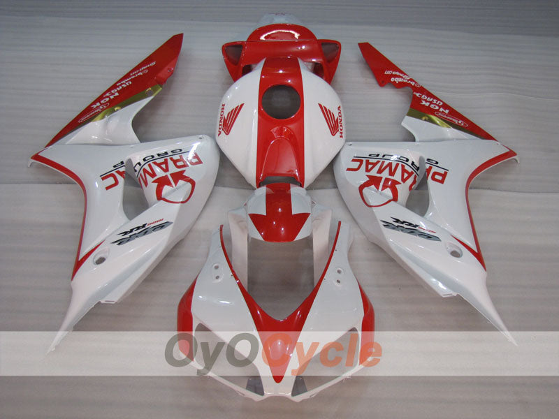 Kit de carenado de inyección para CBR1000RR 06-07 - Rojo, Blanco - PRAMAC #OYO87904972
