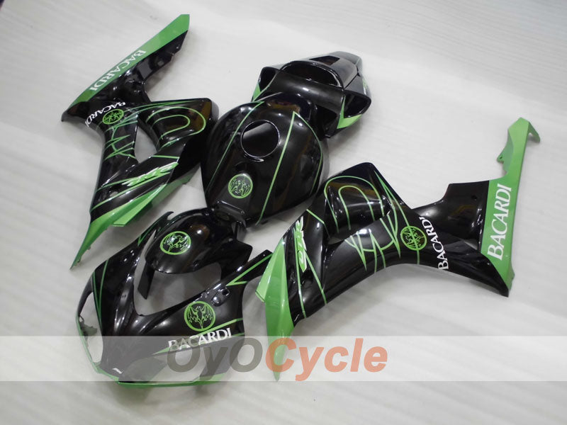 Kit de carenado por inyección para CBR1000RR 06-07 - Verde, Negro - BACARDI #OYO87904974