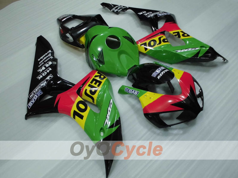 Kit de carenado por inyección para CBR1000RR 06-07 - Verde, Negro - Repsol #OYO87904976 Imagen secundaria del producto