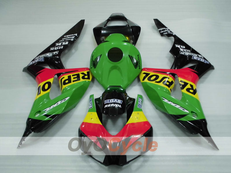 Kit de carenado por inyección para CBR1000RR 06-07 - Verde, Negro - Repsol #OYO87904976