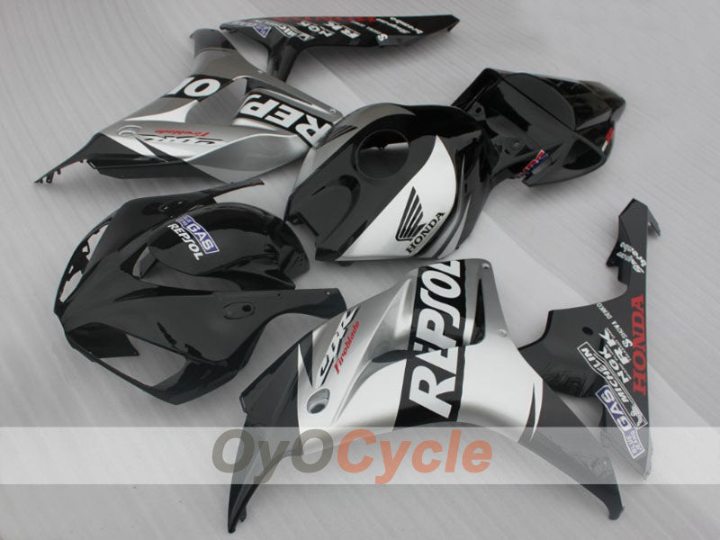 Kit de carenado por inyección para CBR1000RR 06-07 - Negro, Plata - Repsol #OYO87904977