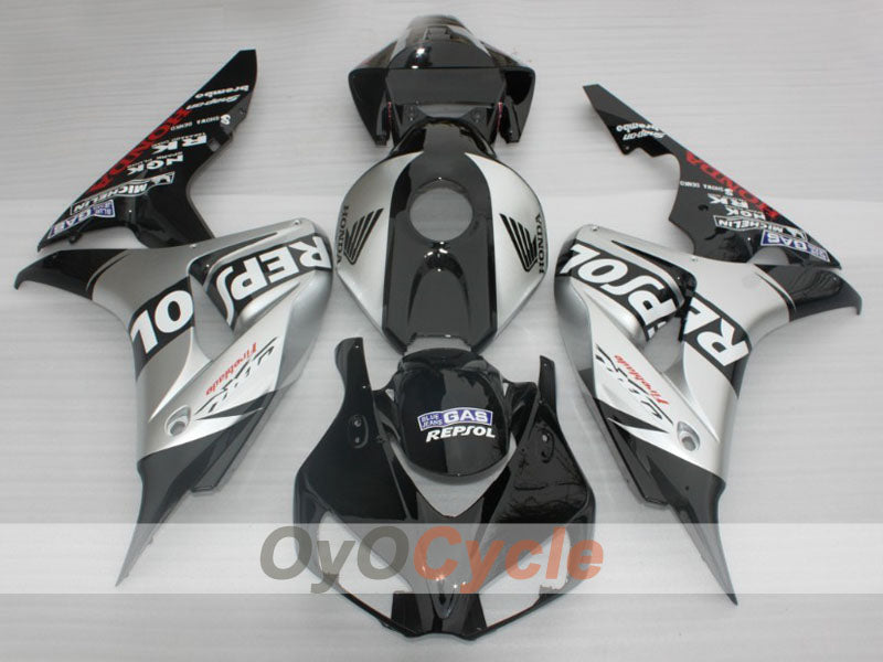 Kit de carenado por inyección para CBR1000RR 06-07 - Negro, Plata - Repsol #OYO87904977