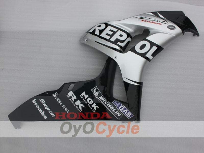 Kit de carenado por inyección para CBR1000RR 06-07 - Negro, Plata - Repsol #OYO87904977