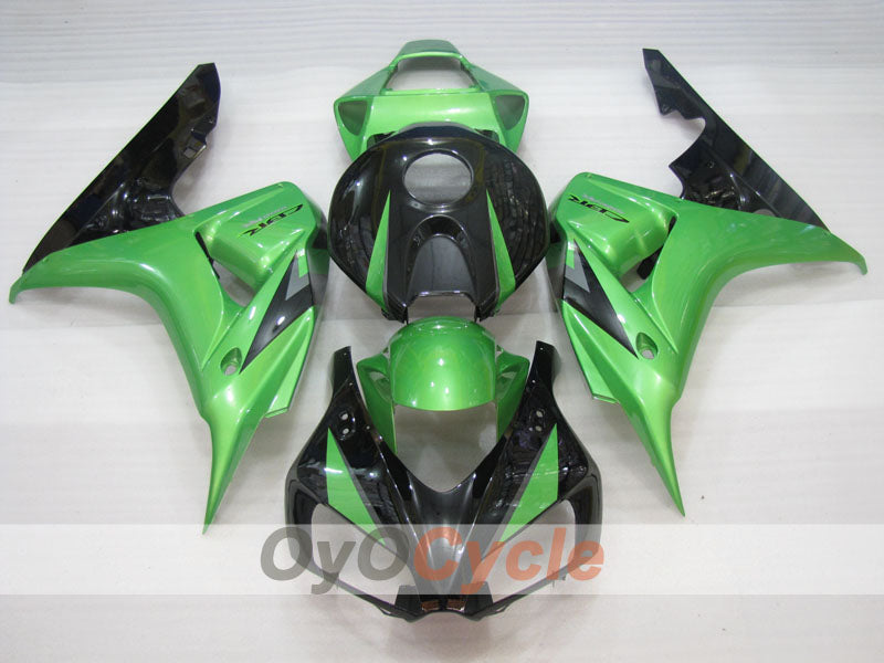 Kit de carenado por inyección para CBR1000RR 06-07 - Verde, Negro - Estilo de fábrica #OYO87904978