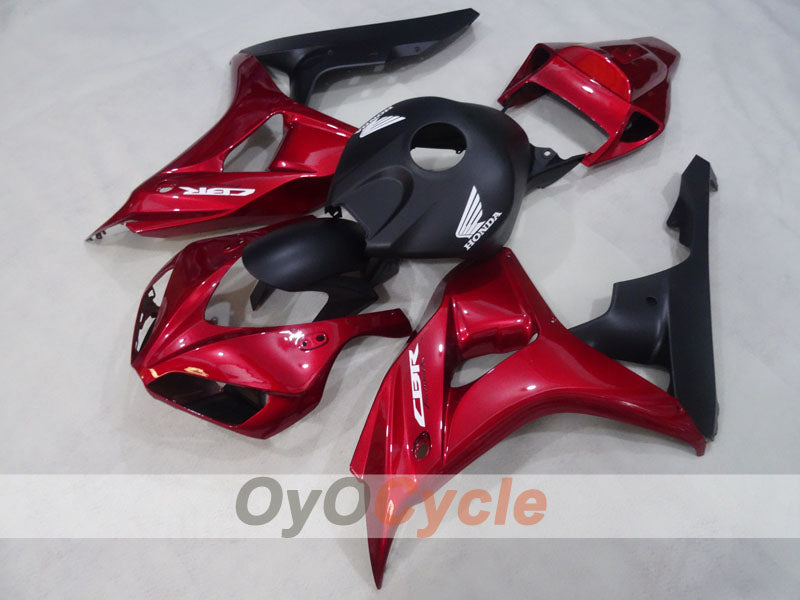 Kit de carenado por inyección para CBR1000RR 06-07 - Color rojo vino, negro - Estilo de fábrica #OYO87904980