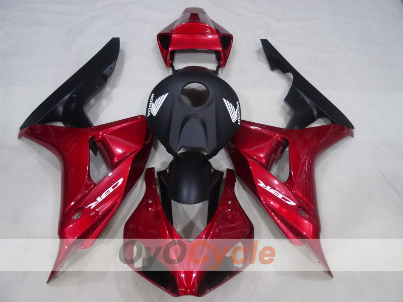 Kit de carenado por inyección para CBR1000RR 06-07 - Color rojo vino, negro - Estilo de fábrica #OYO87904980
