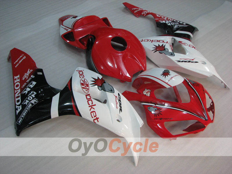 Kit de carenado por inyección para CBR1000RR 06-07 - Rojo, Blanco - HRC #OYO87904983