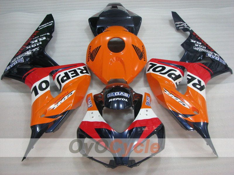 Kit de carenado inyectado para CBR1000RR 06-07 - Naranja, Negro - Repsol #OYO87904988