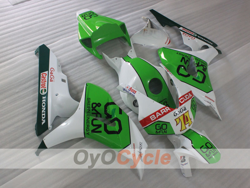 Kit de carenado por inyección para CBR1000RR 06-07 - Verde, Blanco - GO&FUN #OYO87904989 Imagen principal del producto