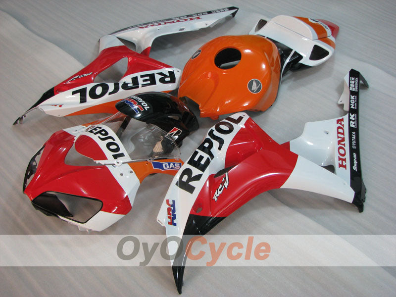 Kit de carenado por inyección para CBR1000RR 06-07 - Naranja, Blanco - Repsol #OYO87904990
