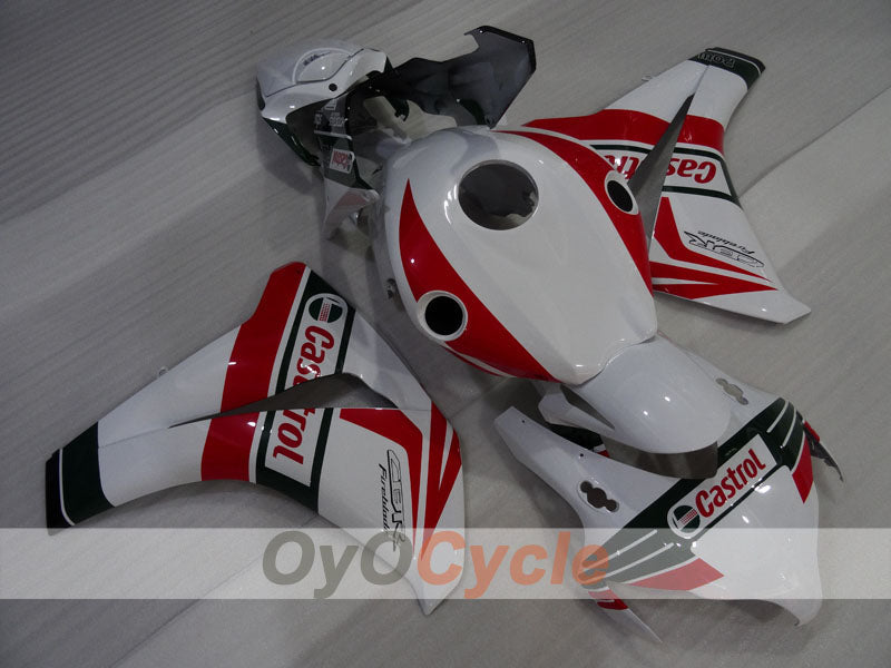 Kit de carenado por inyección para CBR1000RR 08-11 - Rojo, blanco - Castrol #OYO87905025