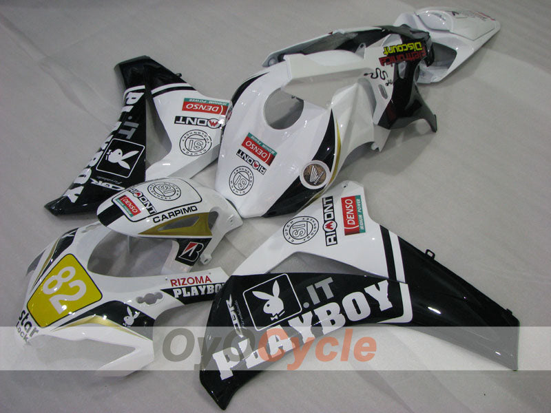 Kit de carenado por inyección para CBR1000RR 08-11 - Blanco, Negro - PlayBoy #OYO87905032