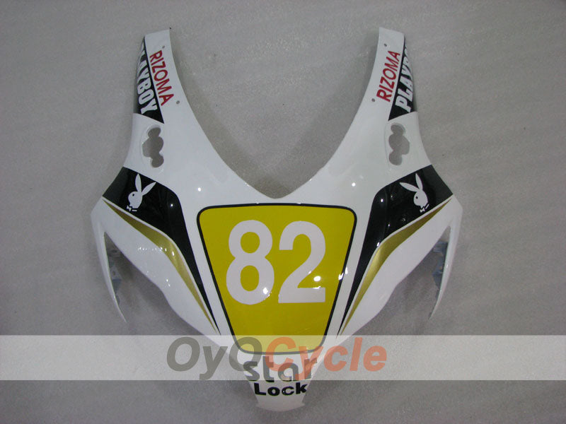Kit de carenado por inyección para CBR1000RR 08-11 - Blanco, Negro - PlayBoy #OYO87905032
