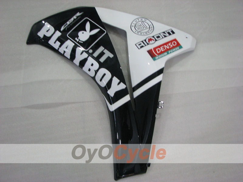 Kit de carenado por inyección para CBR1000RR 08-11 - Blanco, Negro - PlayBoy #OYO87905032