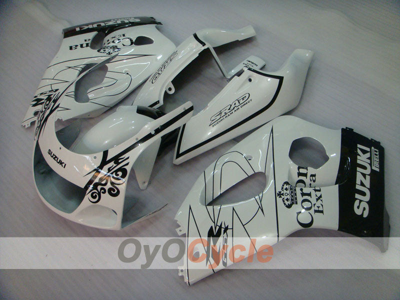 Carenado para Suzuki GSXR750 96-99 - Blanco, Negro - Corona, MOTUL #OYO87905076 Imagen principal del producto