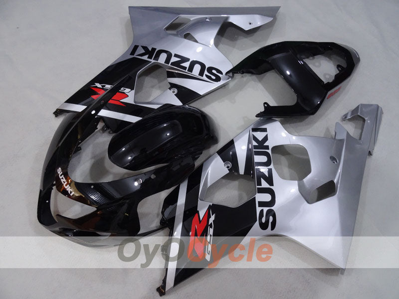 Kit de carenado de inyección para GSXR600 04-05 - Negro, Plata - Estilo de fábrica #OYO87905228