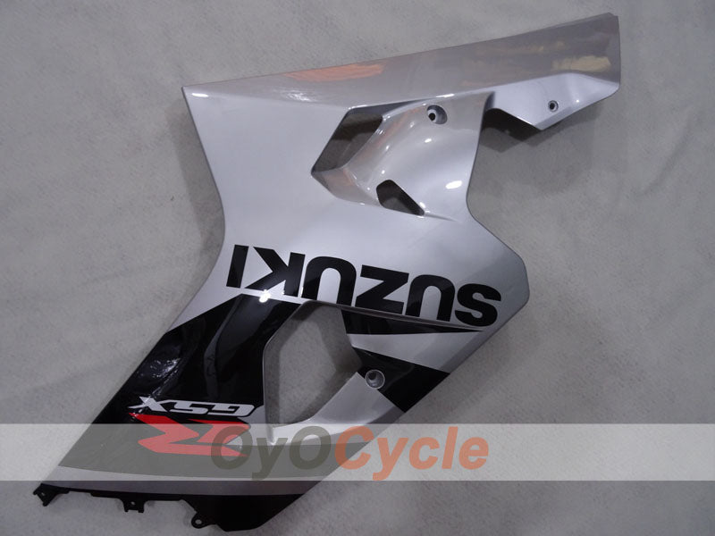 Kit de carenado de inyección para GSXR600 04-05 - Negro, Plata - Estilo de fábrica #OYO87905228