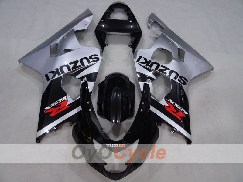 Kit de carenado de inyección para GSXR600 04-05 - Negro, Plata - Estilo de fábrica #OYO87905228