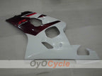 Kit de carenado por inyección para GSXR600 04-05 - Color Rojo Vino, Blanco - Estilo de fábrica #OYO87905238