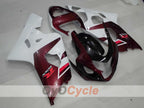 Kit de carenado por inyección para GSXR600 04-05 - Color Rojo Vino, Blanco - Estilo de fábrica #OYO87905238
