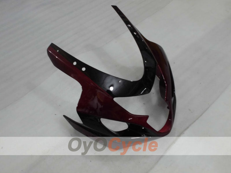 Kit de carenado por inyección para GSXR600 04-05 - Color Rojo Vino, Blanco - Estilo de fábrica #OYO87905238