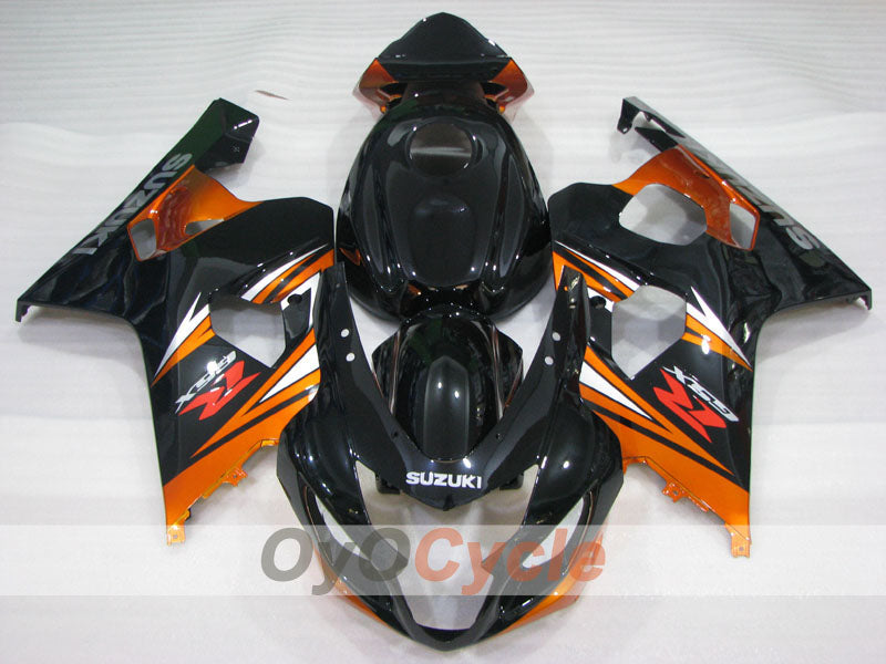 Kit de carenado por inyección para GSXR600 04-05 - Naranja, Negro - Estilo de fábrica #OYO87905241