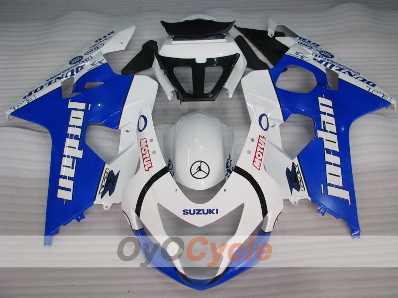 Kit de carenado de inyección para GSX R750 04-05 - Azul, Blanco - Jordan #OYO87905287