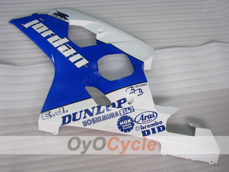 Kit de carenado de inyección para GSX R750 04-05 - Azul, Blanco - Jordan #OYO87905287