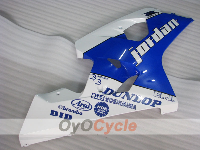 Kit de carenado de inyección para GSX R750 04-05 - Azul, Blanco - Jordan #OYO87905287