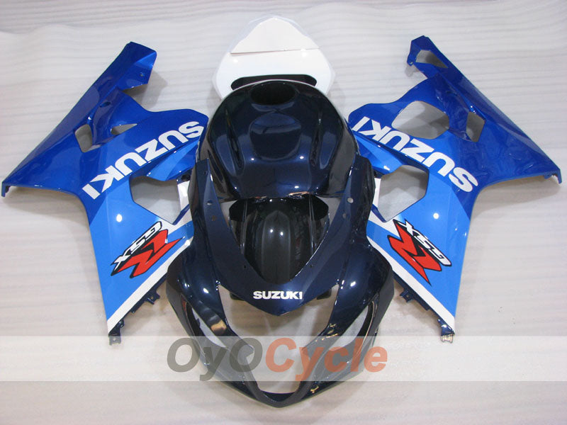 Kit de carenado por inyección para GSX R750 04-05 - Azul, Blanco - Estilo de fábrica #OYO87905291