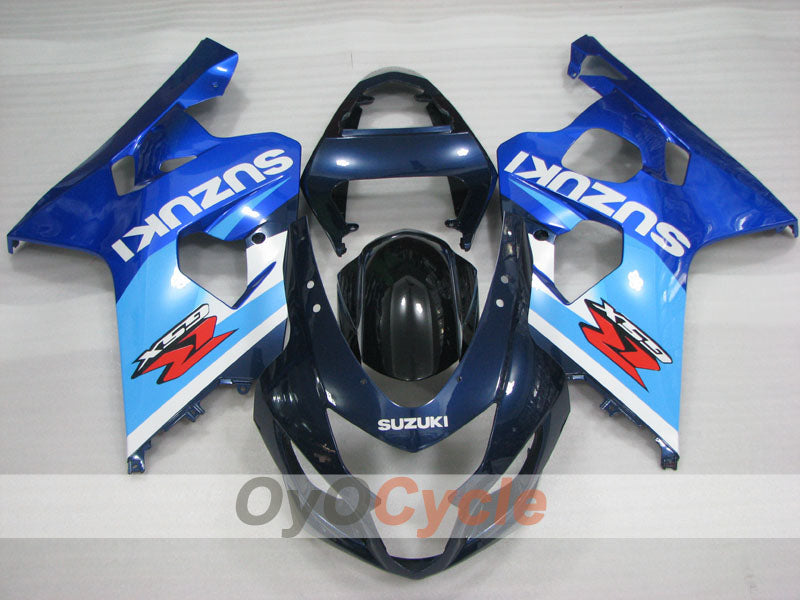 Kit de carenado por inyección para GSX R750 04-05 - Azul, Blanco - Estilo de fábrica #OYO87905292