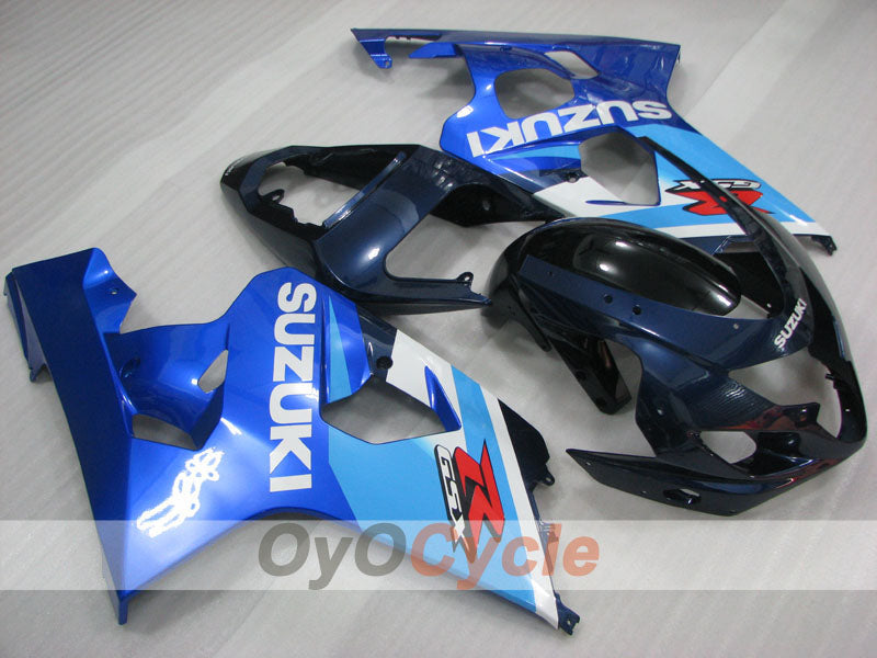 Kit de carenado por inyección para GSX R750 04-05 - Azul, Blanco - Estilo de fábrica #OYO87905292