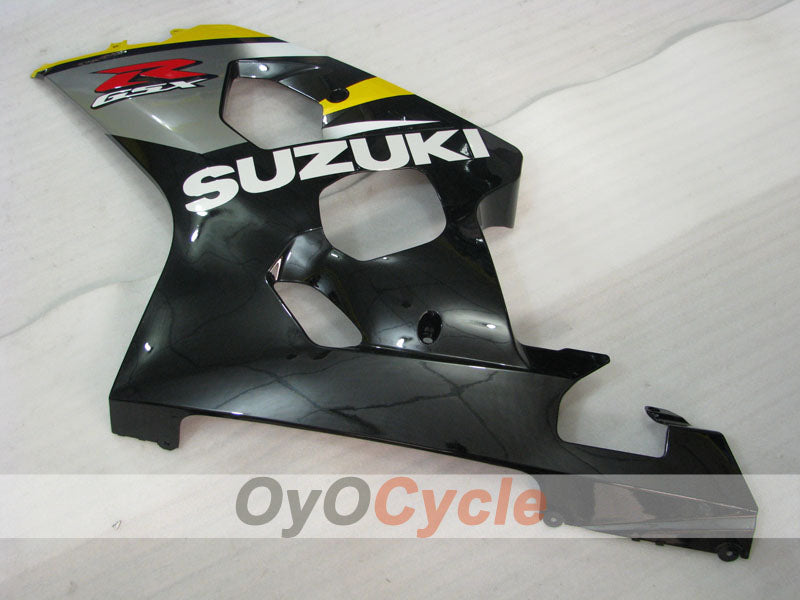 Kit de carenado inyectado para GSXR600 04-05 - Amarillo, Negro - Estilo de fábrica #OYO87905253