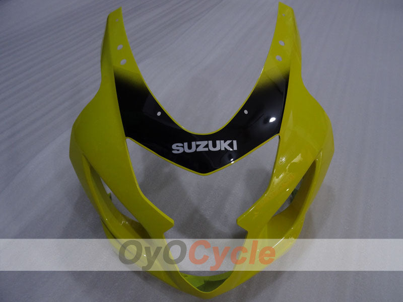 Kit de carenado por inyección para GSX R750 04-05 - Amarillo, Negro - Estilo de fábrica #OYO87905296