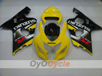 Kit de carenado por inyección para GSXR600 04-05 - Amarillo, Negro - Estilo de fábrica #OYO87905257