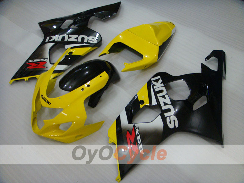 Kit de carenado por inyección para GSXR600 04-05 - Amarillo, Negro - Estilo de fábrica #OYO87905257