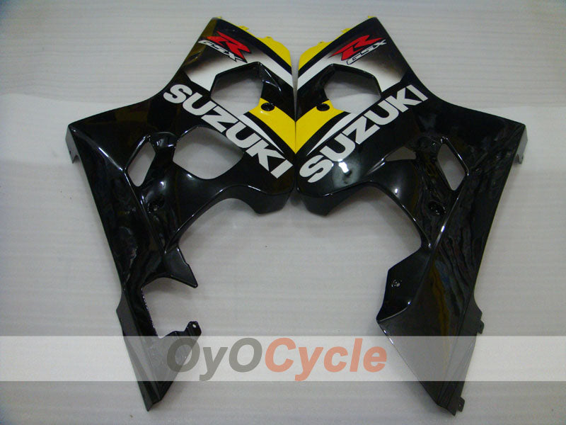 Kit de carenado por inyección para GSXR600 04-05 - Amarillo, Negro - Estilo de fábrica #OYO87905257