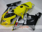 Kit de carenado inyectado para GSXR600 04-05 - Amarillo, Negro - Estilo de fábrica #OYO87905259