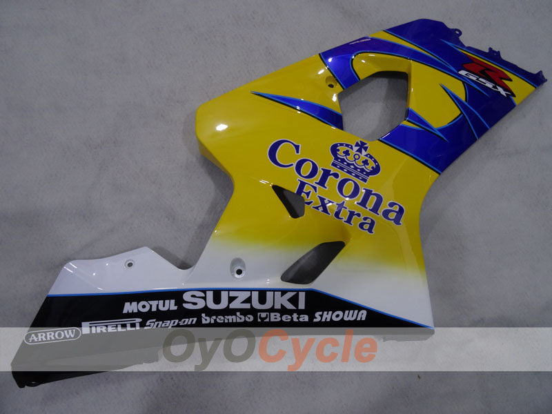 Kit de carenado por inyección para GSXR600 04-05 - Amarillo, Azul - Corona, MOTUL #OYO87905263