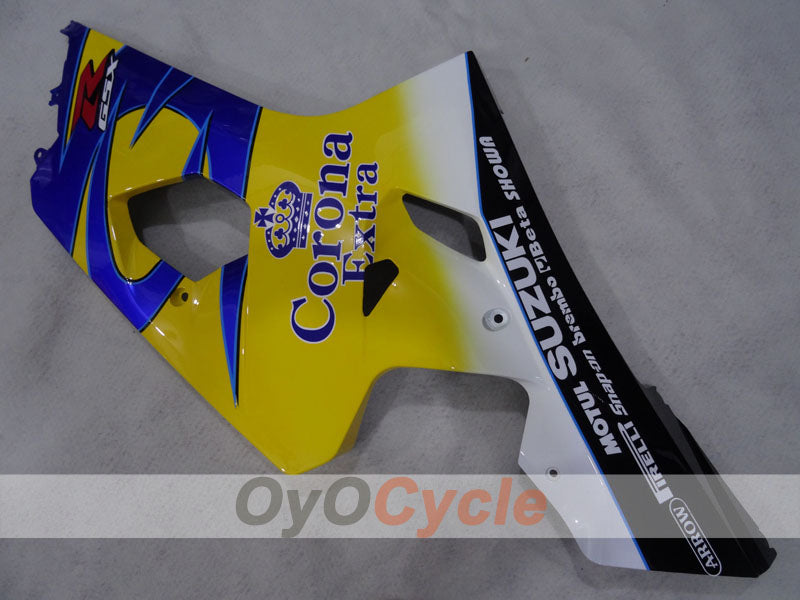 Kit de carenado por inyección para GSXR600 04-05 - Amarillo, Azul - Corona, MOTUL #OYO87905263
