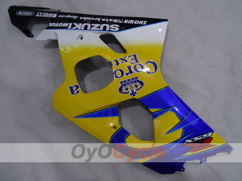 Kit de carenado por inyección para GSXR600 04-05 - Amarillo, Azul - Corona, MOTUL #OYO87905263