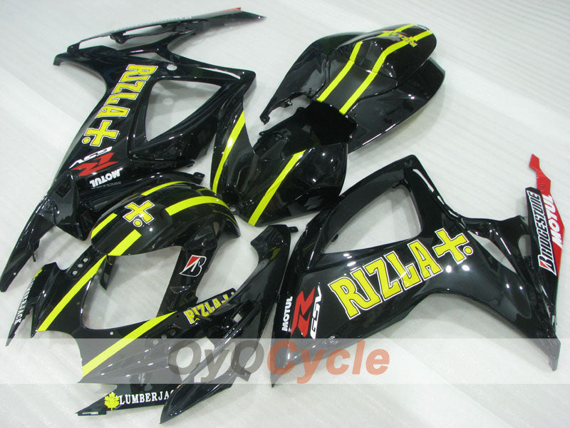 Carenado de inyección para GSX R600 06-07 - Amarillo, Negro - Rizla+ #OYO87905303