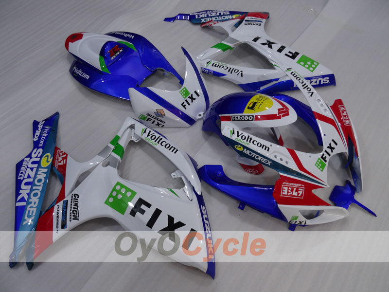 Kit de carenado por inyección para GSX R750 06-07 - Azul, Blanco - FIXI #OYO87905341