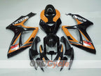 Kit de carenado de inyección para GSX R600 06-07 - Naranja, Negro - Estilo de fábrica #OYO87905307