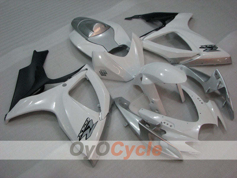 Kit de carenado por inyección para GSX R750 06-07 - Blanco, Plateado - Estilo de Fábrica #OYO87905345 Imagen principal del producto
