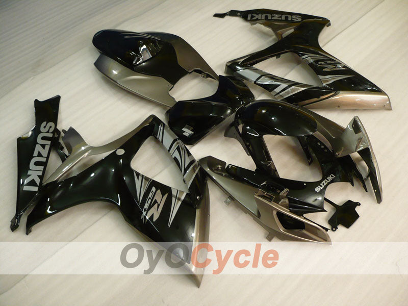 Kit de carenado por inyección para GSX R600 06-07 - Negro, Gris - Estilo de fábrica #OYO87905313